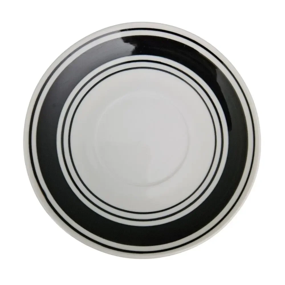 Mainstays Home Black & White Striped Saucer Plates Set of 4 Replacement
